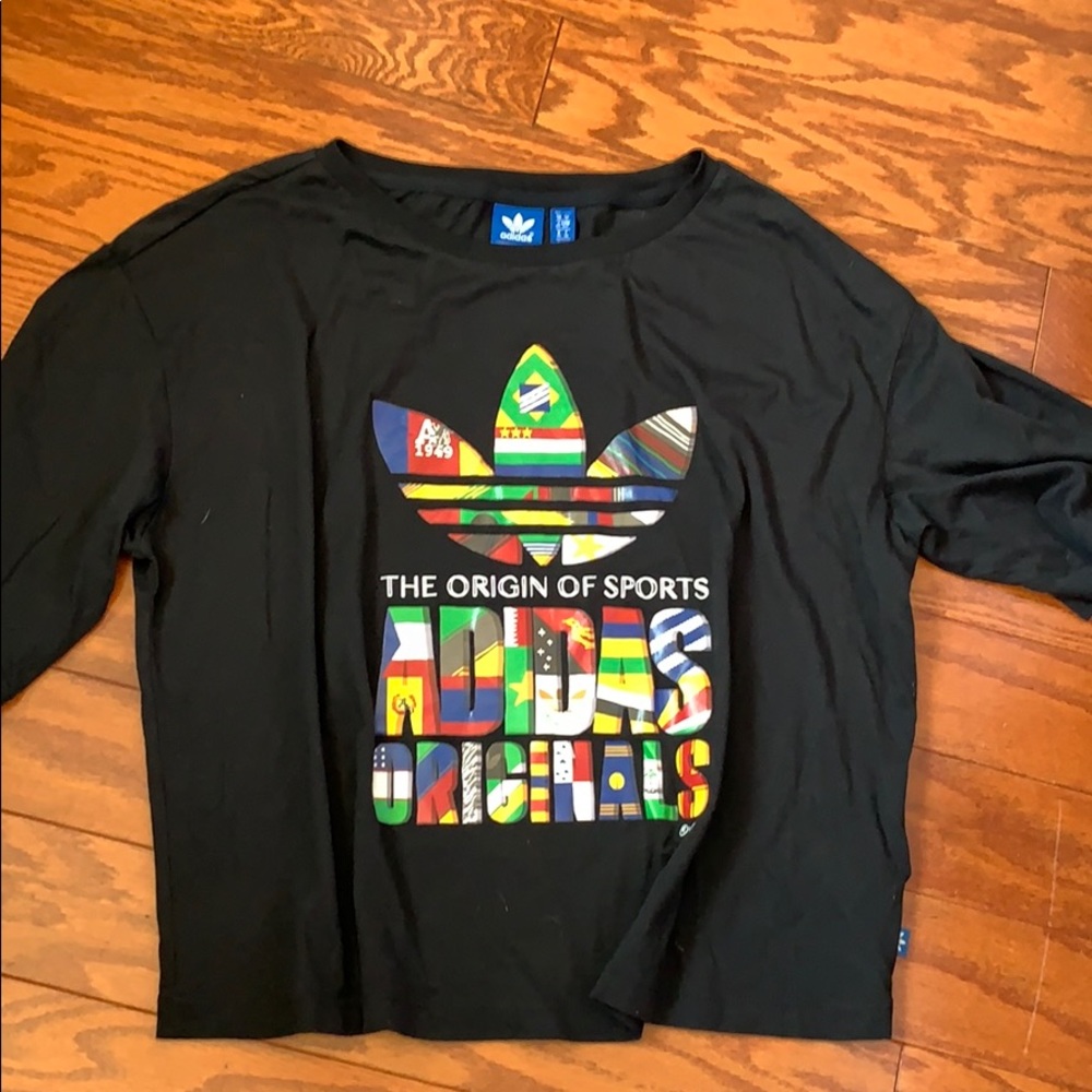 adidas originals Origin of Sports colorful crop t
